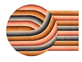 Round Mirage by GAN Rugs. Nude 210cm x 300cm